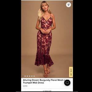 Lulu’s Burgundy Lace Alluring Dream Dress